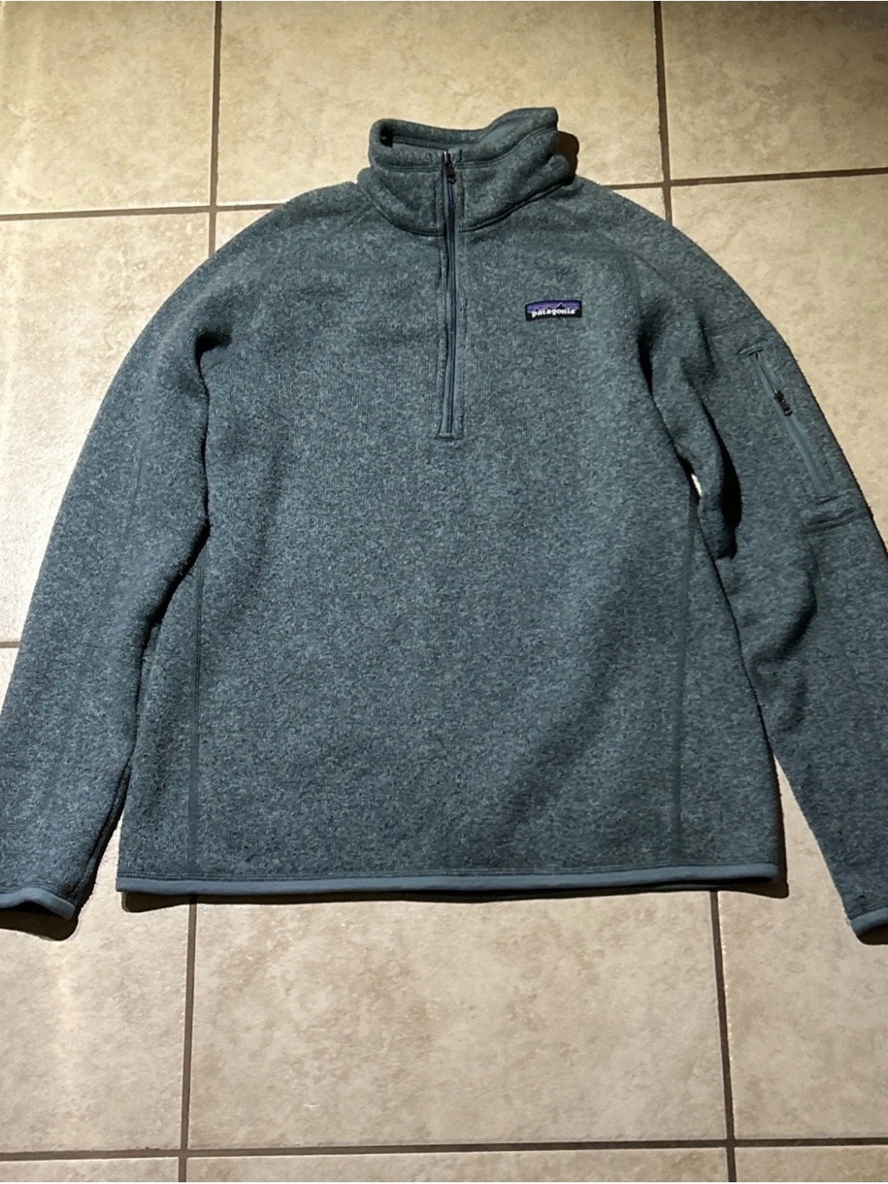 Patagonia Heathered Slate Quarter-Zip Fleece Pullover